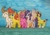 Size: 3599x2504 | Tagged: safe, artist:magicnova, derpibooru exclusive, luster dawn, pound cake, princess flurry heart, pumpkin cake, oc, oc:starfire blaze, alicorn, pegasus, pony, unicorn, g4, amputee, blaze (coat marking), brother and sister, cake twins, coat markings, facial markings, female, high res, image macro, male, mare, older, older flurry heart, older pound cake, older pumpkin cake, parent:starlight glimmer, parent:sunburst, prosthetic leg, prosthetic limb, prosthetics, siblings, socks (coat markings), stallion, traditional art, twins