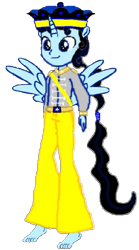 Size: 332x597 | Tagged: safe, artist:loomytyranny, oc, oc:autocrat white, alicorn, hybrid, equestria girls, g4, 1000 hours in ms paint, barefoot, crown, europe, feet, france, jewelry, monarch, monarchist, png, ponytail, regalia, wings