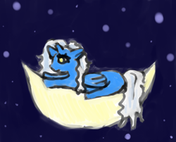 Size: 492x398 | Tagged: safe, artist:cezina2008, oc, oc only, oc:fleurbelle, alicorn, pony, alicorn oc, female, horn, mare, moon, night, sky, solo, wings, yellow eyes