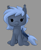 Size: 450x550 | Tagged: safe, artist:stray prey, oc, oc only, oc:panne, bat pony, pony, bat pony oc, bat wings, chibi, dot eyes, female, funko pop!, gray background, mare, simple background, sitting, solo, style emulation, wings