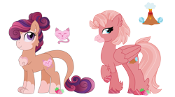 Size: 4689x2613 | Tagged: safe, artist:strawberry-spritz, oc, oc only, hippogriff, hybrid, female, magical lesbian spawn, offspring, parent:capper dapperpaws, parent:princess cadance, parent:princess skystar, parent:tempest shadow, simple background, transparent background