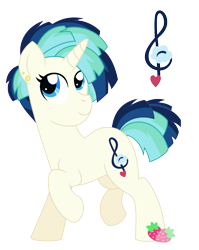 Size: 1765x2221 | Tagged: safe, artist:strawberry-spritz, oc, oc only, pony, unicorn, female, magical lesbian spawn, mare, offspring, parent:songbird serenade, parent:vinyl scratch, simple background, solo, transparent background