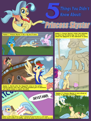 Size: 6000x8000 | Tagged: safe, artist:chedx, captain celaeno, gallus, princess skystar, queen novo, silverstream, terramar, classical hippogriff, hippogriff, seapony (g4), snake, series:five things you didn't know, g4, my little pony: the movie, absurd resolution, bouquet, bouquet of flowers, cute, dorsal fin, faint, fin, fin wings, fins, fish tail, flower, jewelry, magazine cover, necklace, open mouth, ophidiophobia, pearl necklace, ship, skyabetes, stairs, starry eyes, statue, tail, that hippogriff sure does love stairs, uvula, wingding eyes, wings
