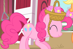 Size: 1195x798 | Tagged: safe, screencap, applejack, pinkie pie, earth pony, pony, g4, party of one, cropped, envelope, female, mare