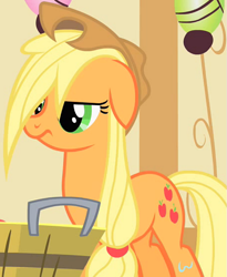 Size: 685x837 | Tagged: safe, screencap, applejack, earth pony, pony, g4, party of one, cropped, female, mare, solo, wet, wet mane