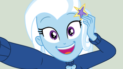 Size: 1366x768 | Tagged: safe, artist:yaya54320, trixie, do it for the ponygram!, equestria girls, g4, my little pony equestria girls: better together, boob window, cute, diatrixes, female, open mouth, selfie, solo