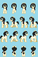 Size: 128x192 | Tagged: safe, artist:scraggleman, oc, oc only, oc:floor bored, earth pony, pony, female, mare, picture for breezies, pixel art, rpg maker, solo, sprite sheet