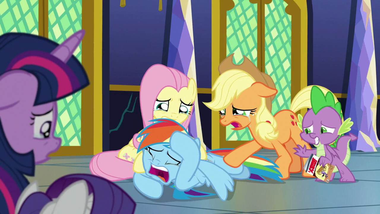 Last Problem Rarity Drawing #2482318 - safe, screencap, applejack, fluttershy, rainbow dash, rarity ...