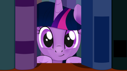 Size: 7680x4320 | Tagged: safe, artist:alhorse, twilight sparkle, alicorn, pony, amending fences, g4, absurd resolution, book, bookshelf, scene interpretation, smiling, solo, twilight sparkle (alicorn)