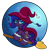 Size: 2000x2000 | Tagged: safe, artist:dawn-designs-art, oc, oc only, oc:velvet daydream, bat pony, pony, broom, clothes, costume, fangs, female, flying, flying broomstick, halloween, halloween costume, hat, high res, holiday, mare, nightmare night, simple background, solo, transparent background, witch, witch costume, witch hat