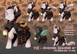 Size: 1024x725 | Tagged: safe, artist:dormin-dim, oc, alicorn, earth pony, pegasus, pony, unicorn, clothes, commission, costume, halloween, halloween costume, holiday, nightmare night, spooktober, spooky, ych example, your character here