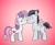 Size: 1280x1039 | Tagged: safe, artist:platinumdrop, rumble, sweetie belle, pegasus, pony, unicorn, g4, duo, female, gradient background, kissing, male, request, ship:rumbelle, shipping, simple background, straight