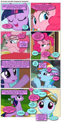 Size: 868x1722 | Tagged: safe, artist:dziadek1990, edit, edited screencap, screencap, pinkie pie, rainbow dash, twilight sparkle, oc, comic:ponies and d&d, castle mane-ia, g4, hurricane fluttershy, mmmystery on the friendship express, comic, conversation, dialogue, dungeons and dragons, emote story:ponies and d&d, pen and paper rpg, rpg, screencap comic, slice of life, tabletop game