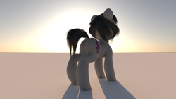 Size: 3840x2160 | Tagged: safe, artist:santiblocks, octavia melody, earth pony, pony, g4, 3d, butt, dock, featureless crotch, female, high res, mare, plot, solo