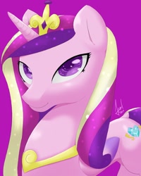 Size: 1080x1350 | Tagged: safe, artist:elbenjaftw, princess cadance, alicorn, pony, g4, crown, female, jewelry, looking at you, mare, regalia, solo