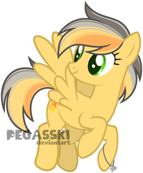 Size: 1024x1241 | Tagged: safe, artist:pegasski, oc, oc only, oc:lemon embers, pegasus, pony, g4, female, mare, simple background, solo, transparent background, watermark