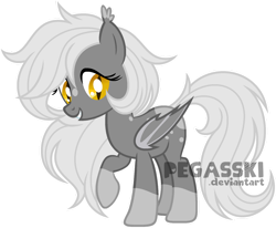 Size: 1024x845 | Tagged: safe, artist:pegasski, oc, oc only, oc:moonbite, bat pony, pony, g4, female, mare, obtrusive watermark, simple background, solo, transparent background, watermark