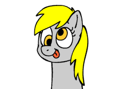 Size: 550x400 | Tagged: safe, artist:vodkamewtwoni, derpy hooves, pegasus, pony, g4, animated, derp, gif, simple background, solo, tongue out, white background