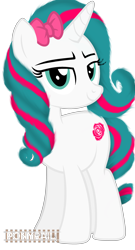 Size: 1736x3216 | Tagged: safe, artist:ponyrailartist, oc, oc only, oc:pinkie rose, pony, unicorn, looking at you, show accurate, simple background, solo, transparent background