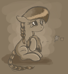 Size: 1268x1385 | Tagged: safe, artist:dyonys, oc, oc:lucky brush, oc:nik, earth pony, pony, zebra, clothes, freckles, sad, shirt, sitting, sketch