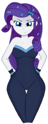 Size: 1255x3196 | Tagged: safe, artist:danielitamlp, edit, rarity, equestria girls, g4, the other side, background removed, clothes, gloves, hand on hip, looking at you, simple background, smiling, smirk, solo, transparent background, unitard