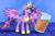 Size: 1000x667 | Tagged: safe, artist:empyu, twilight sparkle, alicorn, pony, g4, the last problem, chocolate, chocolate milk, crown, female, hoof shoes, jewelry, mare, meme, milk, older, older twilight, older twilight sparkle (alicorn), princess twilight 2.0, pure unfiltered evil, regalia, solo, spill, spilled milk, trollight sparkle, twilight sparkle (alicorn), you monster