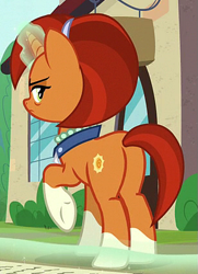 Size: 461x635 | Tagged: safe, screencap, stellar flare, pony, unicorn, g4, the parent map, butt, cropped, plot, solo, stellar flare is not amused, stellar milf, stellar rear