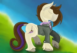 Size: 1024x708 | Tagged: safe, artist:lil_vampirecj, oc, oc:cj vampire, earth pony, pony, art