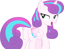 Size: 8810x6814 | Tagged: safe, artist:ejlightning007arts, princess flurry heart, alicorn, pony, g4, absurd resolution, base used, bedroom eyes, butt, female, flurrybutt, mare, older, older flurry heart, open mouth, plot, sexy, simple background, solo, transparent background, vector
