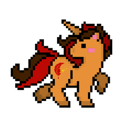 Size: 720x720 | Tagged: safe, artist:emilz-the-half-demon, oc, oc only, oc:pyre quill, pony, unicorn, pixel art, simple background, solo, transparent background