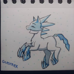 Size: 3492x3492 | Tagged: safe, pony, glastrier, high res, pokémon, solo, traditional art