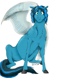 Size: 793x1008 | Tagged: safe, artist:twin-fan, oc, oc only, alicorn, pegasus, pony, alicorn oc, crying, female, horn, lined paper, mare, pegasus oc, signature, simple background, solo, traditional art, transparent background, wings