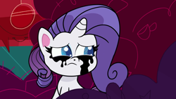 Size: 1920x1080 | Tagged: safe, screencap, rarity, pony, unicorn, g4.5, my little pony: pony life, the debut taunt, crying, cute, female, makeup, mare, marshmelodrama, raribetes, rarity being rarity, running makeup, sad, sadorable, solo, teary eyes