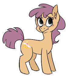 Size: 500x500 | Tagged: safe, artist:starry-duck, oc, oc only, oc:cheesy cake, earth pony, pony, earth pony oc, female, looking up, offspring, parent:cheese sandwich, parent:maud pie, parents:maudwich, simple background, solo, transparent background