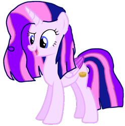 Size: 1006x1015 | Tagged: safe, artist:徐詩珮, oc, oc:magical pie, alicorn, pony, magical lesbian spawn, offspring, parent:pinkie pie, parent:twilight sparkle, parents:twinkie, simple background, transparent background