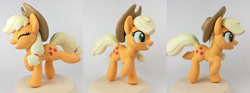 Size: 5184x1920 | Tagged: safe, artist:sparkle257, applejack, earth pony, pony, g4, applejack's hat, cowboy hat, female, figurine, hat, irl, mare, photo, solo