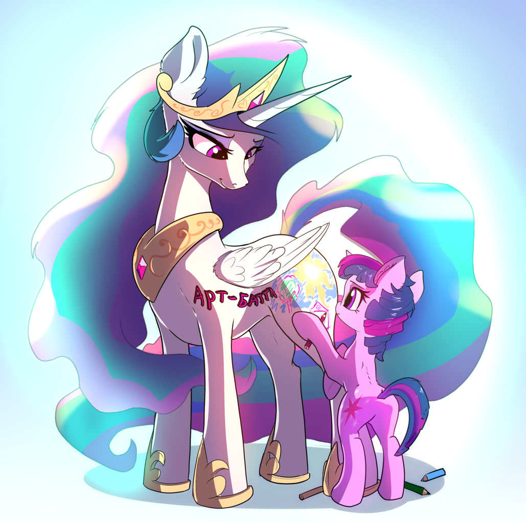 #2483828 - safe, alternate version, artist:xbi, princess celestia ...