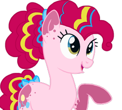 Size: 942x848 | Tagged: safe, artist:magicuniclaws, pinkie pie, earth pony, pony, g4, alternate design, simple background, solo, transparent background