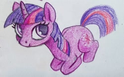 Size: 800x500 | Tagged: safe, artist:ponsce, twilight sparkle, pony, unicorn, g4, solo, traditional art, unicorn twilight