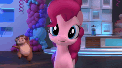 Size: 1920x1080 | Tagged: safe, screencap, pinkie pie, earth pony, hedgehog, pony, g4, hello pinkie pie, animated, butt shake, dancing, female, looking at you, mare, sound, twerking, webm
