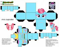 Size: 746x576 | Tagged: safe, cup cake, earth pony, pony, g4, craft, cubeecraft, papercraft