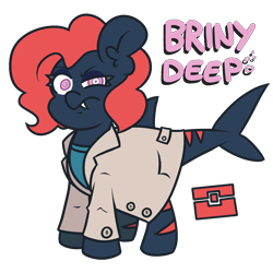 Size: 2000x2000 | Tagged: safe, artist:threetwotwo32232, oc, oc only, oc:briny deep, original species, pony, shark, shark pony, female, high res, mare, simple background, solo, transparent background