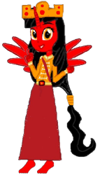 Size: 342x597 | Tagged: safe, artist:loomytyranny, hybrid, equestria girls, g4, 1000 hours in ms paint, barefoot, bright redness, crown, equestria, feet, female, holland, jewelry, mars, monarch, monarchy, png, ponytail, regalia, sister, wings