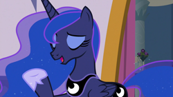 Size: 1920x1080 | Tagged: safe, screencap, princess luna, alicorn, pony, g4, the last problem, hoof in air, hoof shoes, open mouth, solo