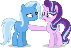 Size: 10214x6813 | Tagged: safe, artist:starcollider, starlight glimmer, trixie, pony, unicorn, all bottled up, g4, .svg available, absurd resolution, cute, diatrixes, duo, female, glimmerbetes, mare, show accurate, simple background, transparent background, vector