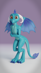 Size: 2160x3840 | Tagged: safe, artist:dieanondie, princess ember, dragon, g4, 3d, blender, dragoness, female, high res, solo
