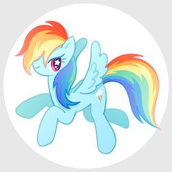 Size: 1200x1200 | Tagged: safe, artist:boon_9, part of a set, rainbow dash, pegasus, pony, g4, female, mare, smiling, solo, starry eyes, wingding eyes