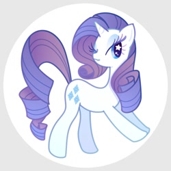 Size: 1200x1200 | Tagged: safe, artist:boon_9, part of a set, rarity, pony, unicorn, g4, circle background, female, mare, one eye closed, solo, starry eyes, wingding eyes, wink