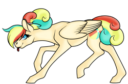 Size: 835x551 | Tagged: safe, artist:jaythemonstrosity, oc, oc only, oc:summer tides, pegasus, pony, female, mare, simple background, solo, tongue out, transparent background