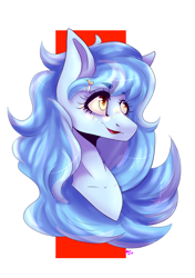 Size: 2600x3700 | Tagged: safe, artist:arya9118, oc, oc only, oc:dozy down, pony, bust, female, head, high res, looking up, mare, portrait, solo